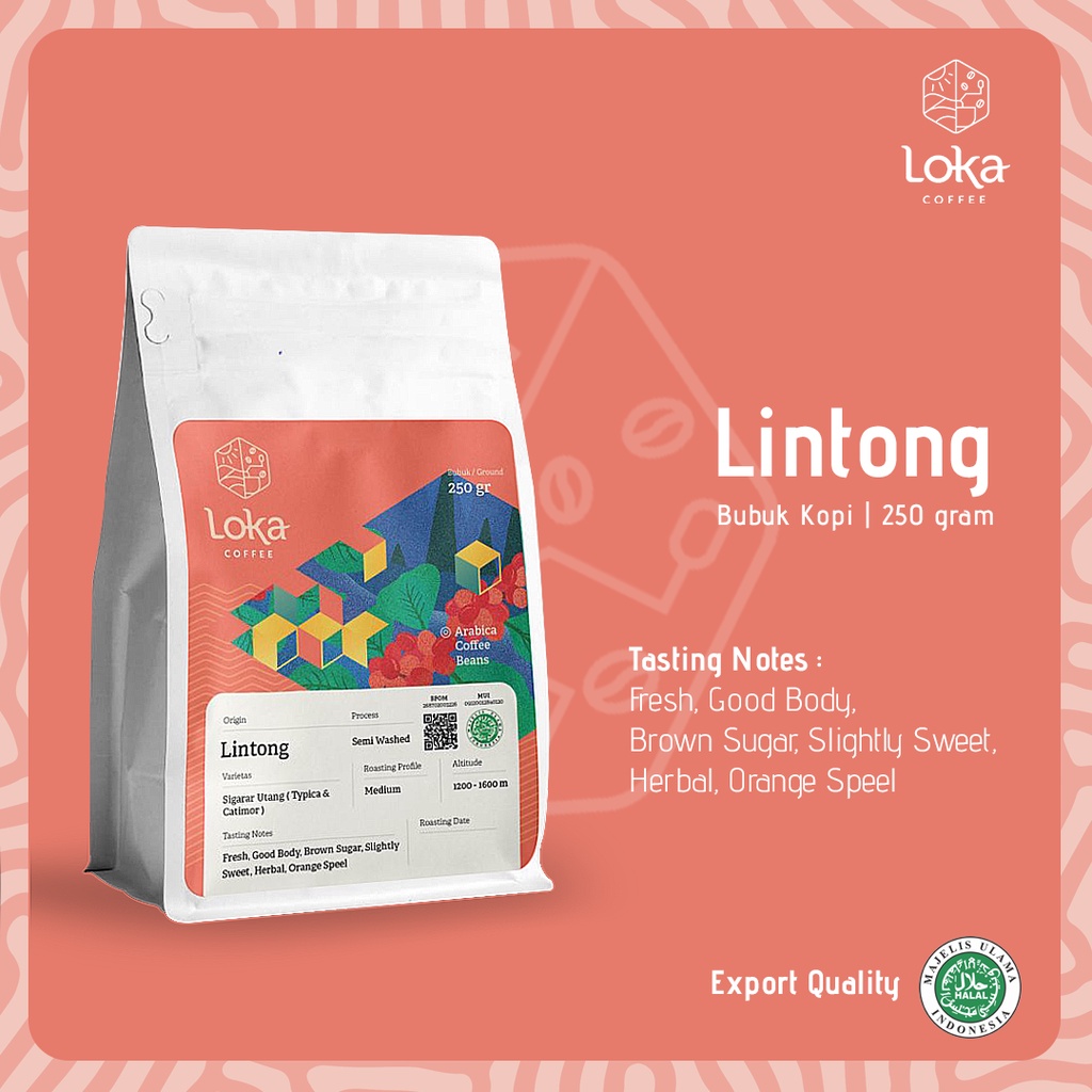 

LOKA COFFEE Kopi Lintong - Kopi Arabica Biji Kopi / Bubuk Kopi Asli Fresh - 250 gr