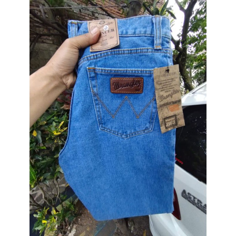 CELANA JEANS COWOK MODEL STANDAR REGULER CREM ABU COKLAT