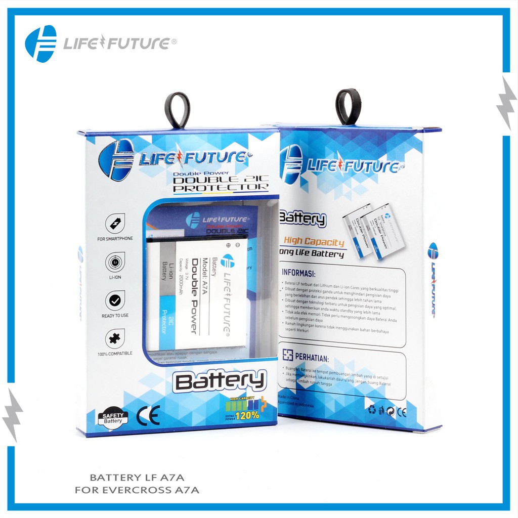 BATERAI EVERCOSS A7A / R40A DOUBLE POWER LIFE FUTURE