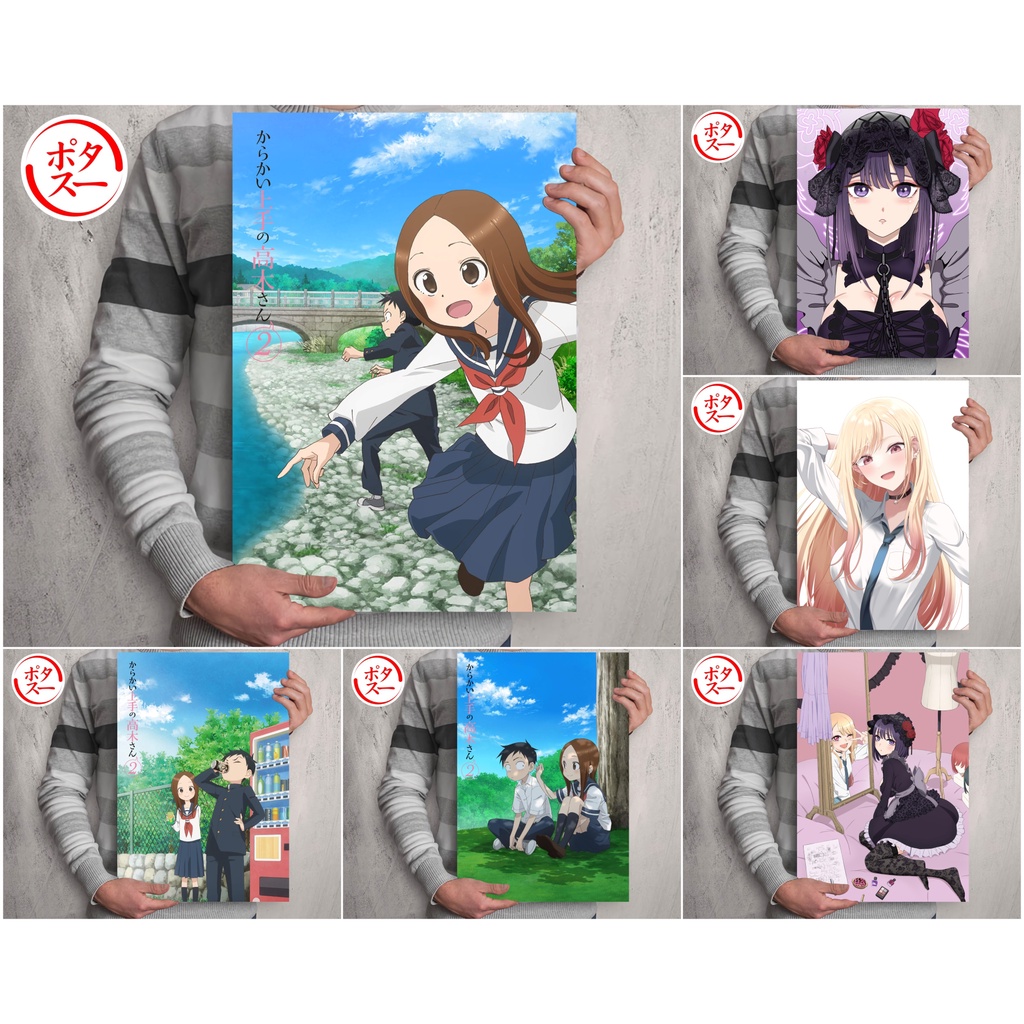 Koleksi Poster Anime Karakai Jouzu Takagi-san + Sono Bisque Doll wa Koi wo Suru - Takagi Marin - Size A3+