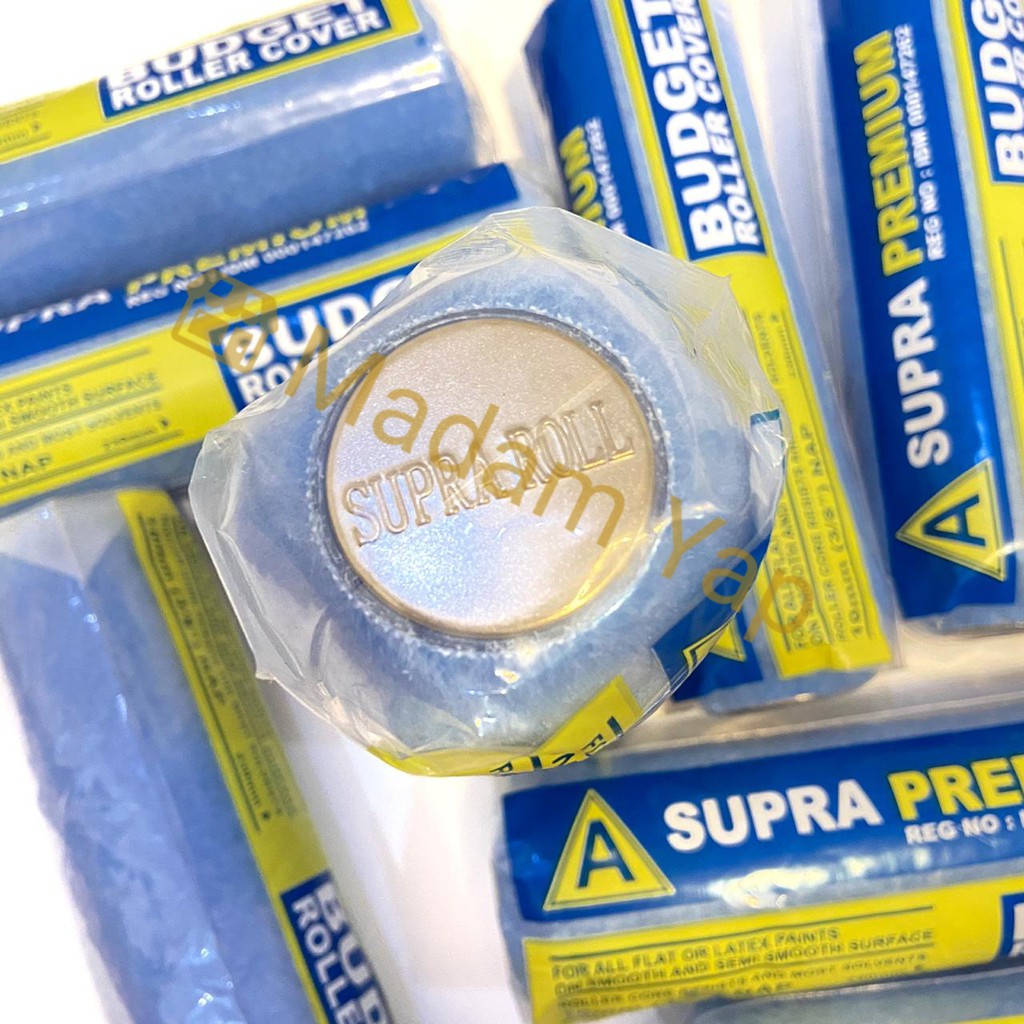 Bulu Biru Kuas Roll Refill Supra Premium 9 Inch