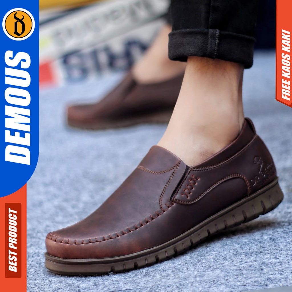 DEMOUS BLEND Sepatu Kasual Slip On Pria Casual Kerja