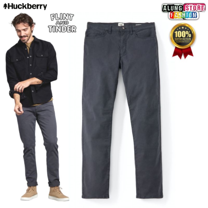 Celana Denim Pria Slimfit Soft Huckberry Original Long Pants Flint & Tinder Men Ori New Panjang