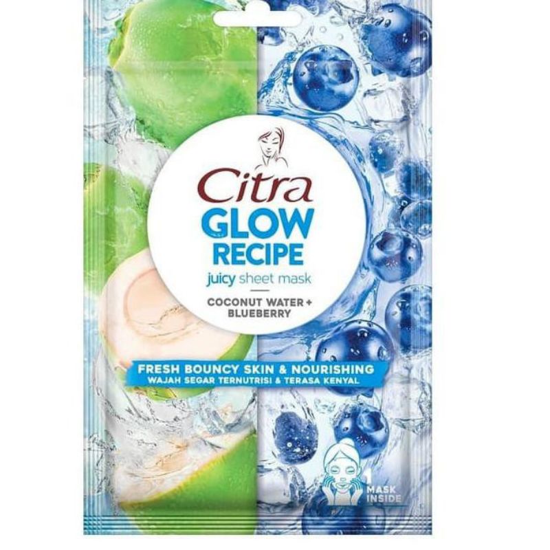 CITRA SHEET MASK / CITRA MASKER  juice coconut blueberry 20g