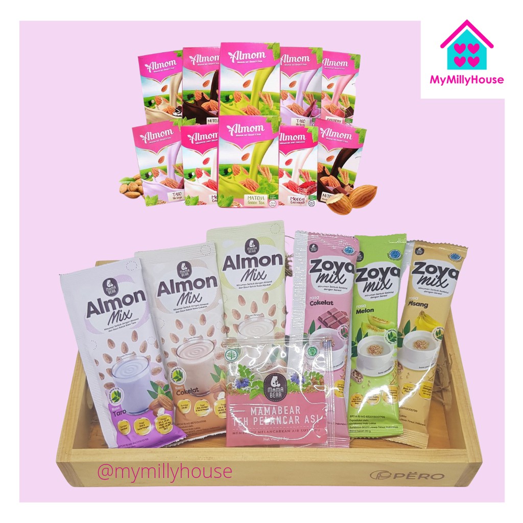 [ECER/SACHET] Teh Mama Bear Tea Zoya Mix Almon MamaBear Zoyamix ALMOM Almond Pelancar Asi Booster