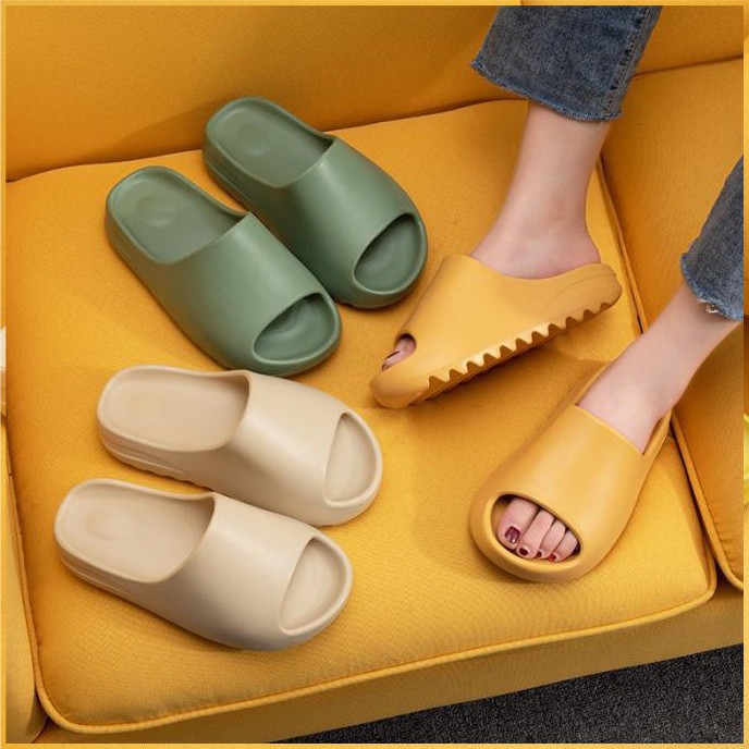 MONSTERA SANDAL YEEZY SLIDE KARET SENDAL SLIPPER KANYE WEST TEBAL IMPORT HIGH QUALITY RUBBER