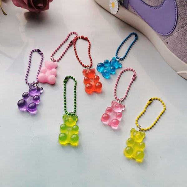 gantungan hiasan aksesoris sepatu beruang gummy bear shoe chain (4H4) agh010