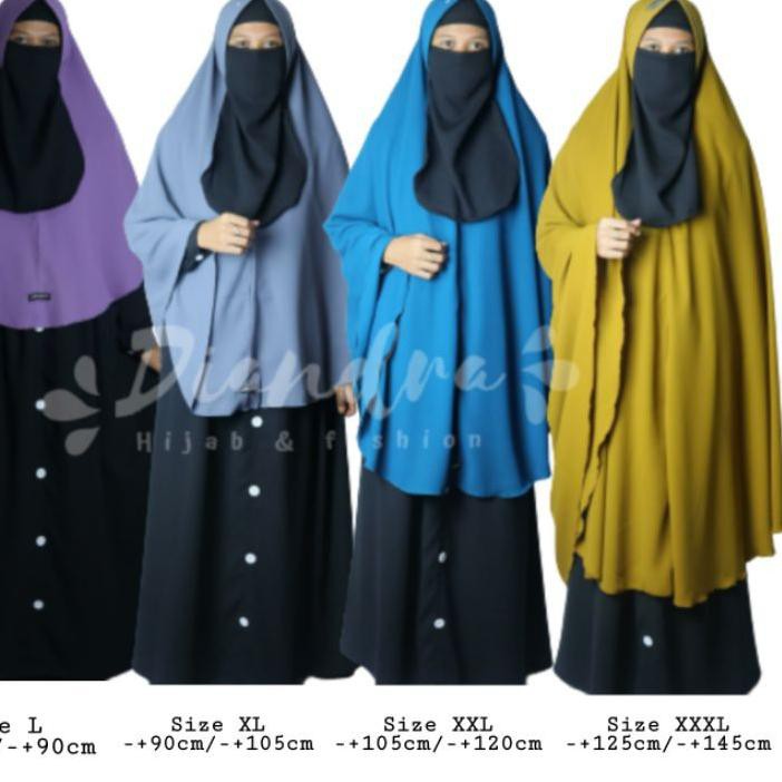 Bagus [Diandra Hijab]Jilbab Wollycrepe Syar'i XXL Kerudung Wollycrepe Jumbo Khimar Syar'i Pet Antem