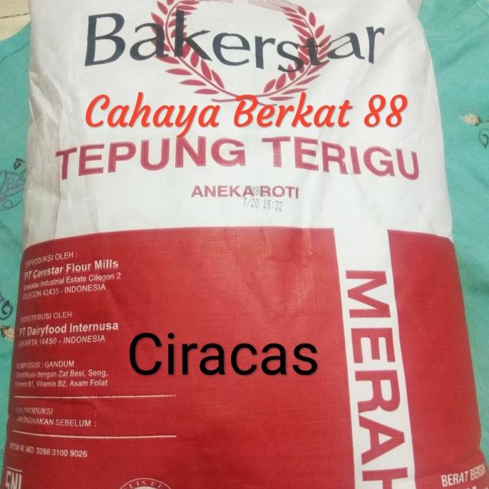 

TEPUNG TERIGU BAKERSTAR 25KG PROTEIN TINGGI 25 KG EMAS BAG ROTI DONUT