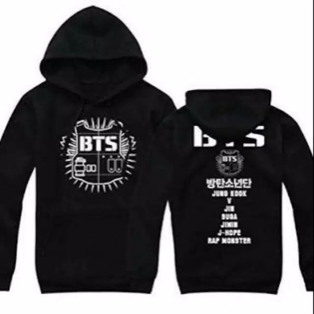 Sweater bts wanita anak remaja baju hoodie outer jaket luaran hoody