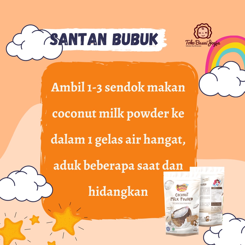 Bumbu Bunda by Elia Coconut Milk Powder Santan Bubuk Kelapa Murni Non Dairy Susu Creamer Mpasi Bayi Anak