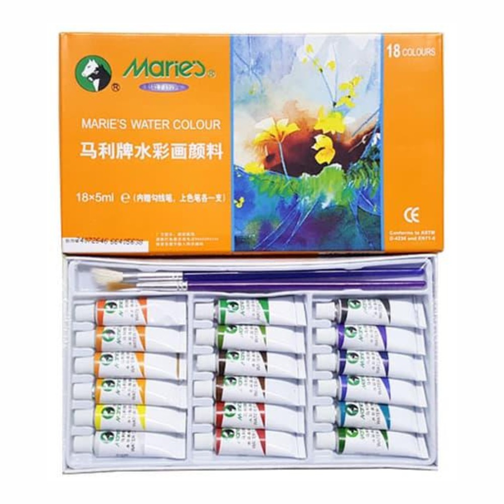 

MARIES WATER COLOUR SET TYPE 1327 5ml 18 WARNA