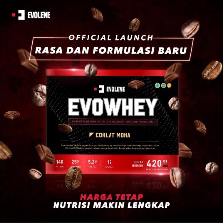 Evolene Whey Protein 456 Gram Gr 456gr BPOM 12 Sachet Sachets