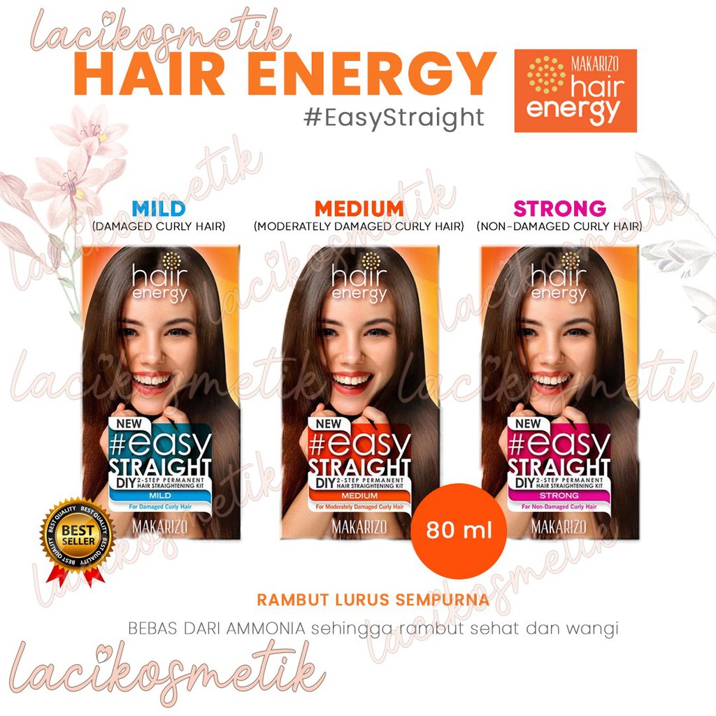 ✨LACIKOSME✨ MAKARIZO HAIR ENERGY EASY STRAIGHT - PELURUS RAMBUT MAKARIZO 80ML 120ML