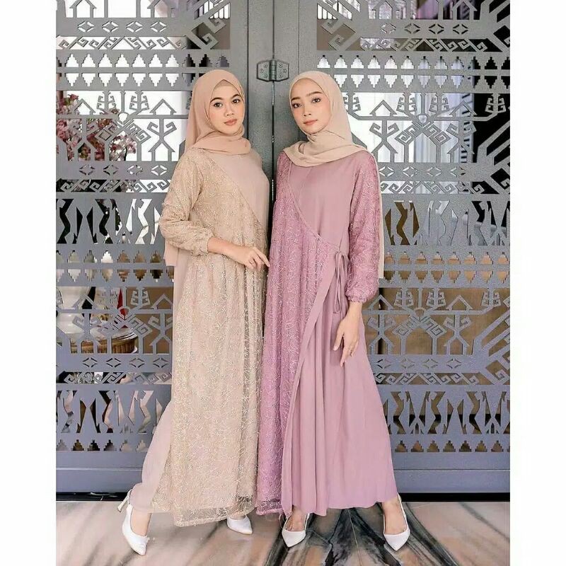 gamis muslim/ dress maxy brukat
