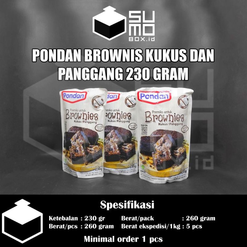 

Pondan brownies kukus dan panggang chocolate 230gr