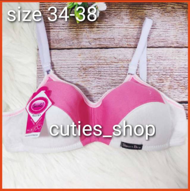 Bra Pelajar - sporty bra - bahan katun - cup kecil