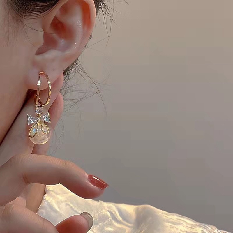 Anting Tusuk Sterling Silver 925 Model Mermaid Dengan Mutiara Mewah Untuk Wanita