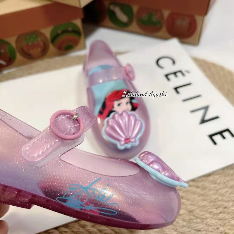 Sepatu mini melissa sweet love disney princess  Bb mermaid/melissa disney/minimel mermaid/ariel disney