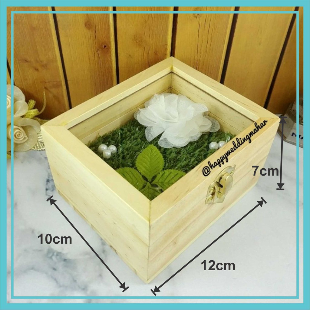 Mahar pernikahan rustic tempat hantaran lamaran kotak cincin tunangan