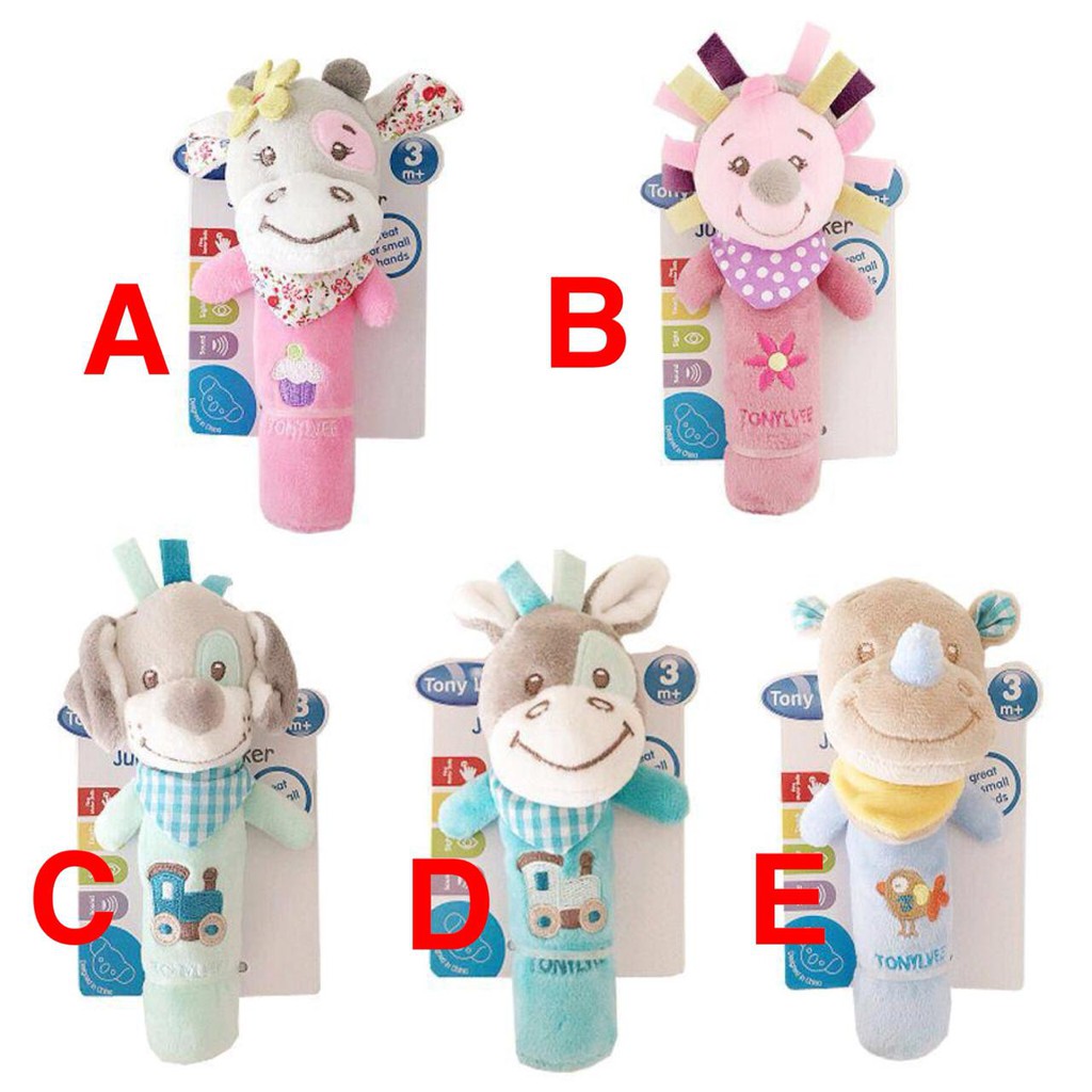 Tony Lee Baby Squeaker Stick / Boneka Rattle Chime