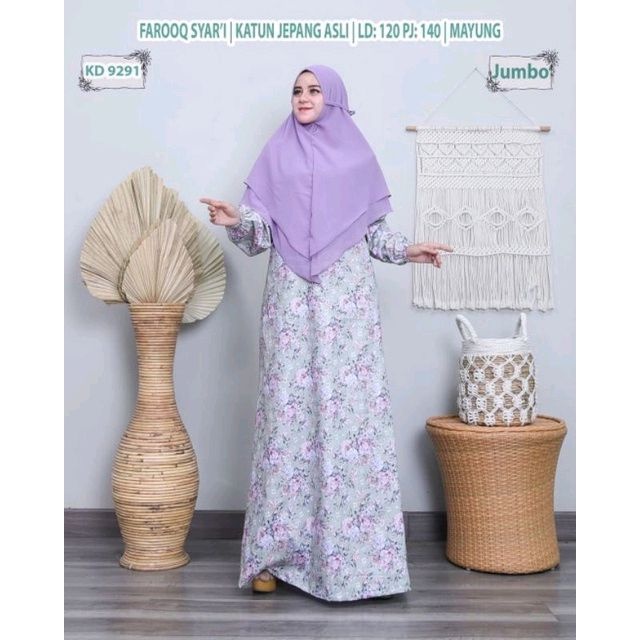 GAMIS RAYON AMOR KATUN JEPANG DRESS JUMBO MOTIF SULTAN