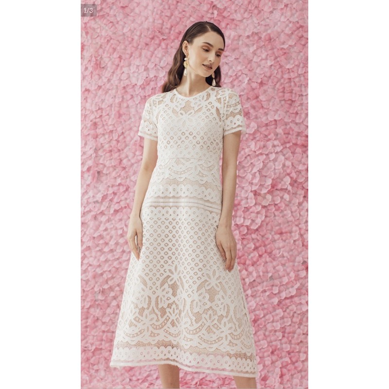 Poshture Lucile dress white