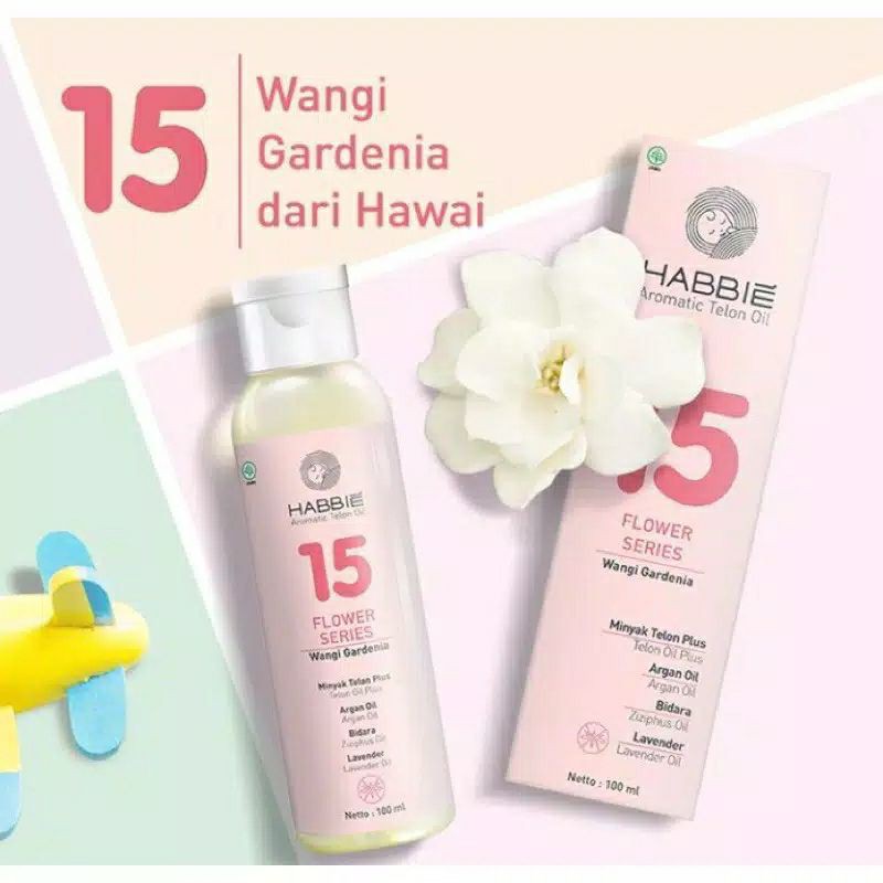 Habbie minyak telon bunga flower aromatic oil anggrek tulip lotus rose lily sakura matcha geranium