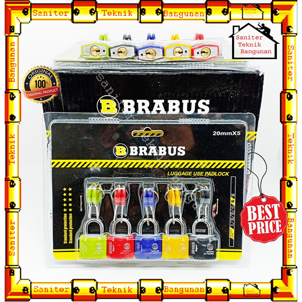 Gembok koper Brabus - Gembok Mini 5 Pcs - Gembok Pintu