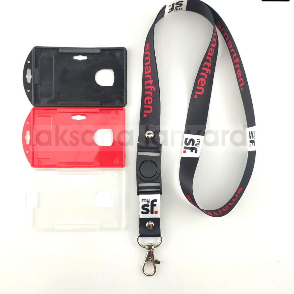 

[KODE PRODUK SBI4683] LANYARD TALI ID CARD SMARTFREN PRINTING