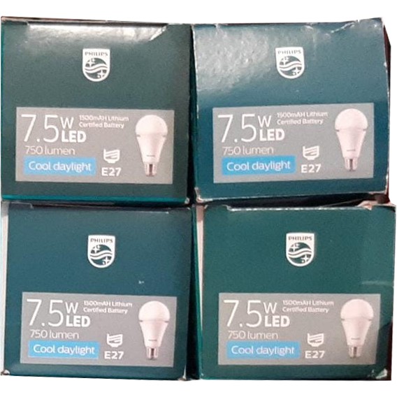 PHILIPS Lampu Emergency LED Bulb Rechargeable 7W  9w 7.5W  7 watt 7.5 watt Putih , RADIANTLINE 8W 11W