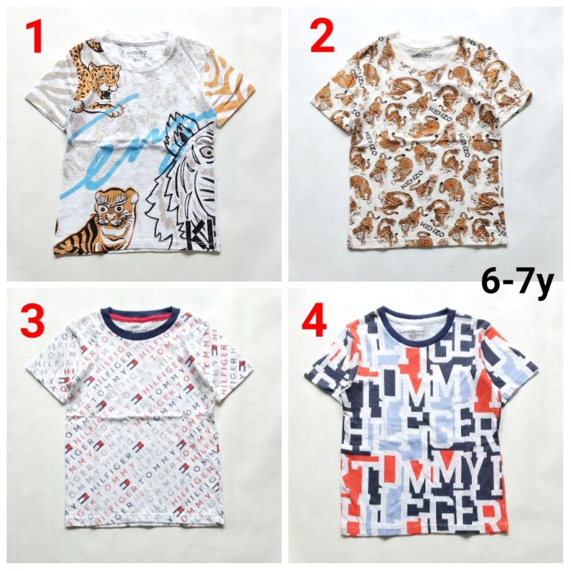 Kaos anak laki Kenzo tommy hillfiger 6-7 tahun tee boy