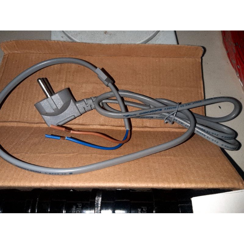 kabel ac buntung sni 2x0.75 rostand sucofindo 1.6meter tembaga murni