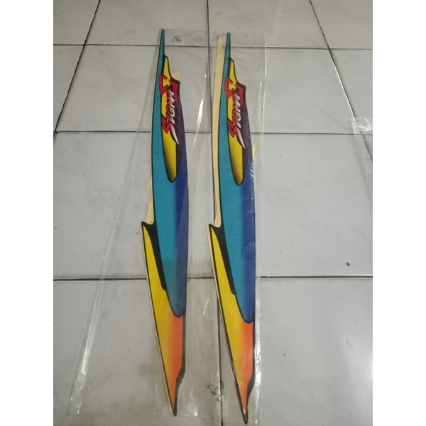 striping sticker standar yamaha SIGMA hitam hijau kuning