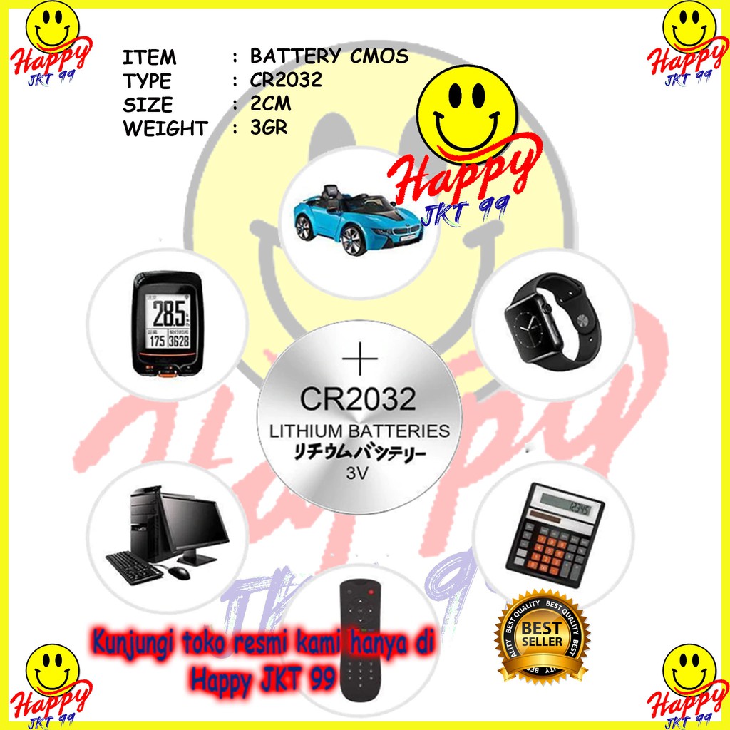 [ HAPPY JKT 99 ] BATERAI BATTERY CMOS CR2032 CR2032 ORIGINAL