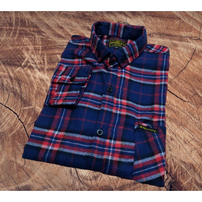 Kemeja Flanel Wanita Flanel Wanita Casual Lengan Panjang  Atasan Wanita  Kemeja Wanita-F9