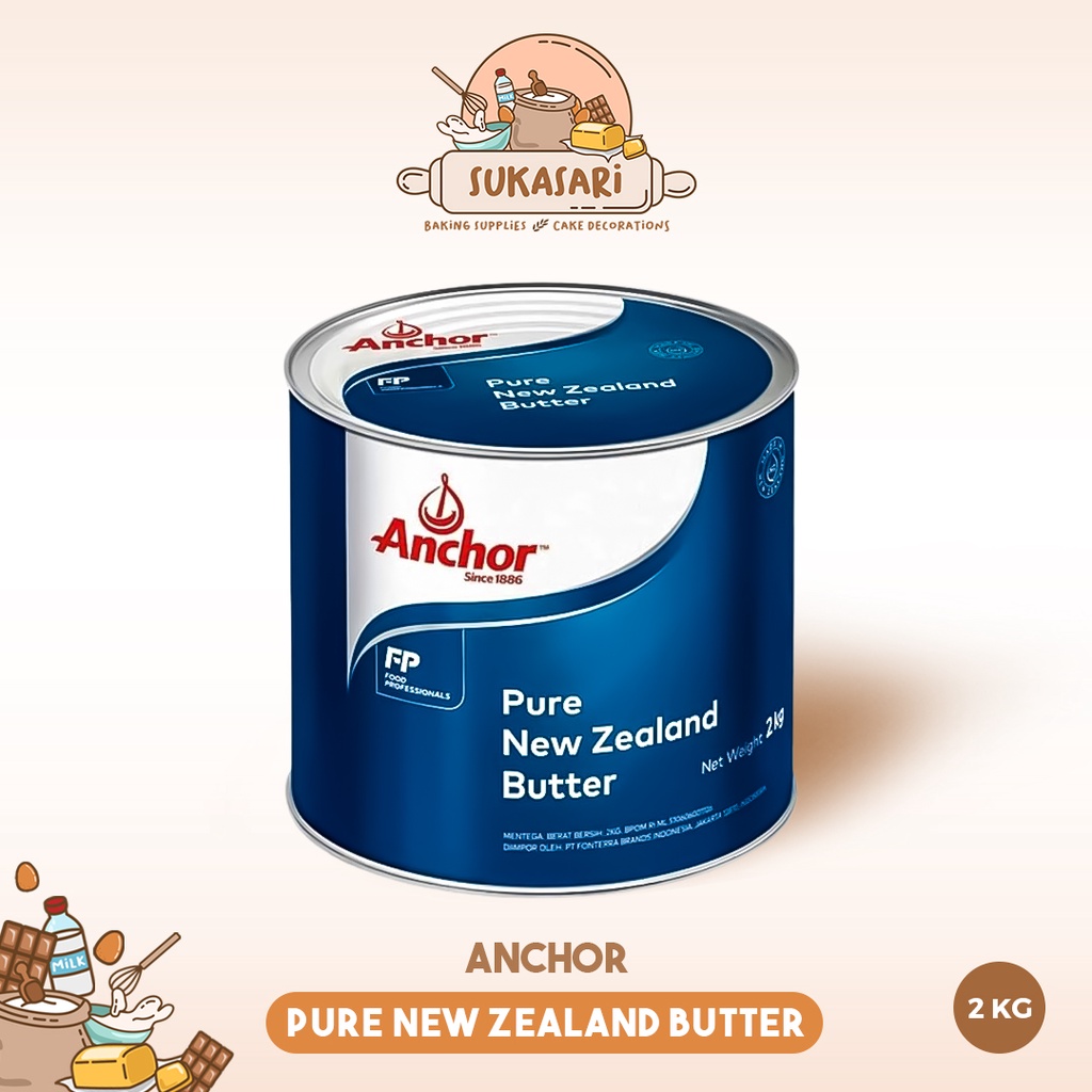 

Sukasari - Anchor Pure New Zealand Salted Butter 2 kg Mentega Kaleng