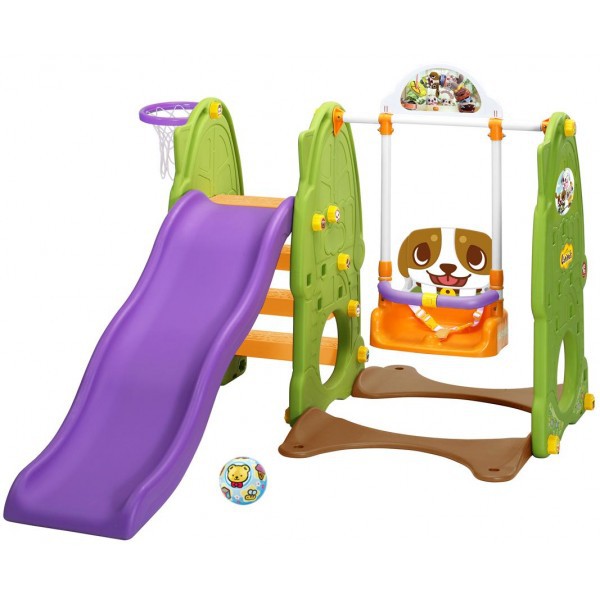 yaya swing slide ayunan perosotan anak grow n up scramble slide mainan outdoor sewa rental bandung