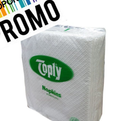 6 Pieces Toply Napkin Tissue Tisu Makan  35 Sheets 2 Ply 