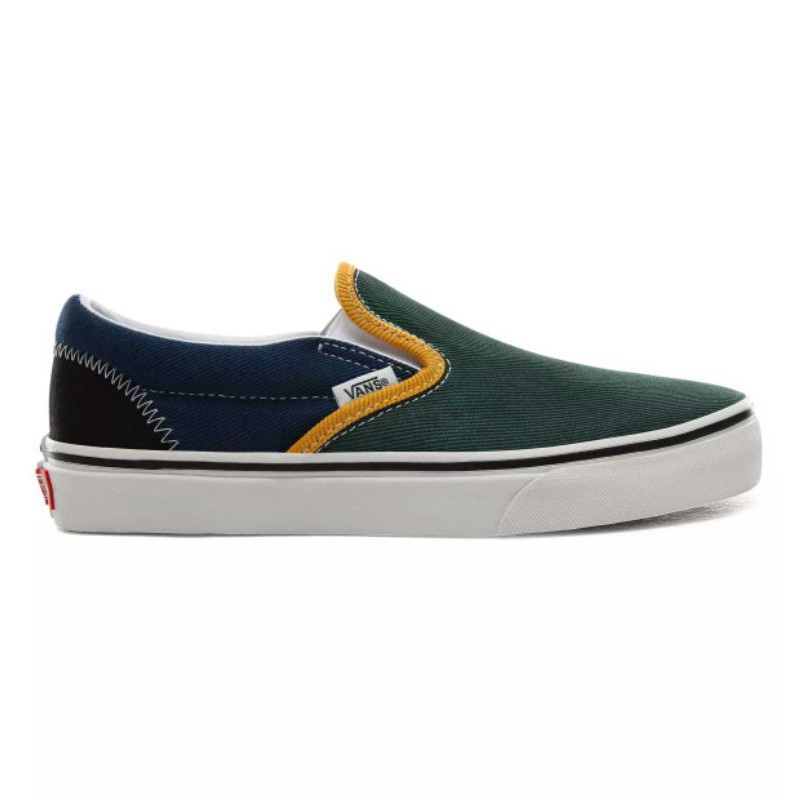 Vans Slip On Varsity Multi Blanc de Blanc Sepatu Sneakers Pria Tanpa Tali Original 100% PT Navya Siz
