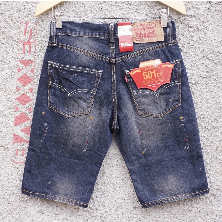 Short Pants Levis 501 Bercak - Celana Jeans Pria - Made In Japan