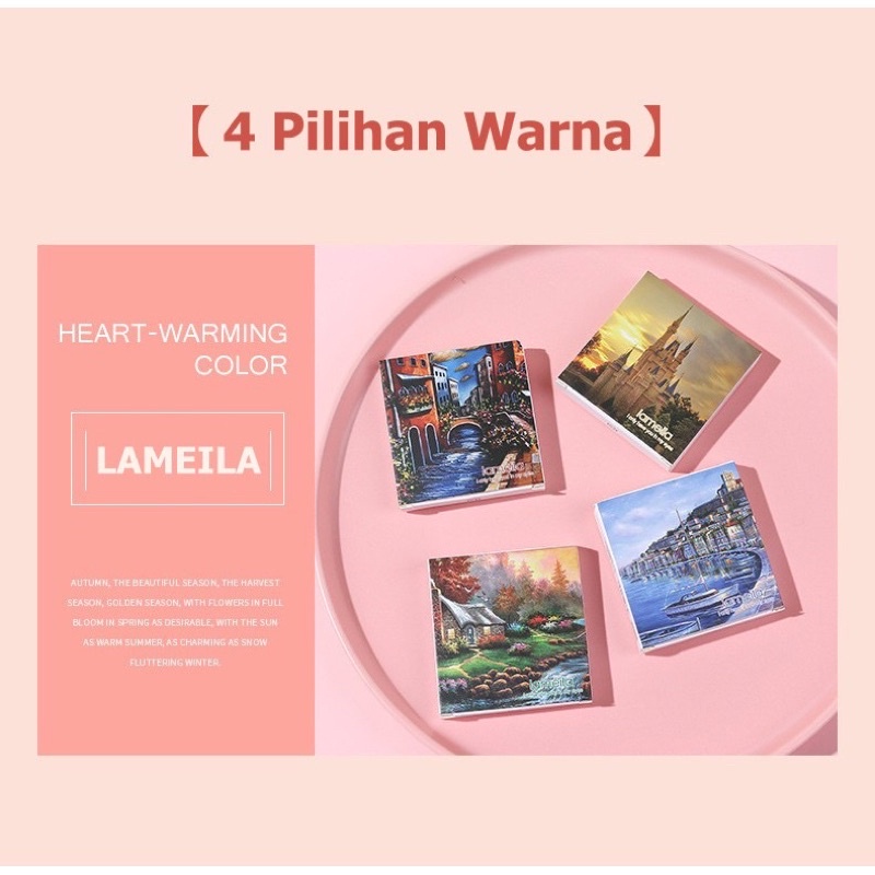 GRATIS ONGKIR LENGKAP WARNA{Bisa kirim instant COD Medan Termurah}  BEST SELER LAMEILA Eyeshadow 4 Warna (New) Kombinasi Glitter City Tahan Lama LA006