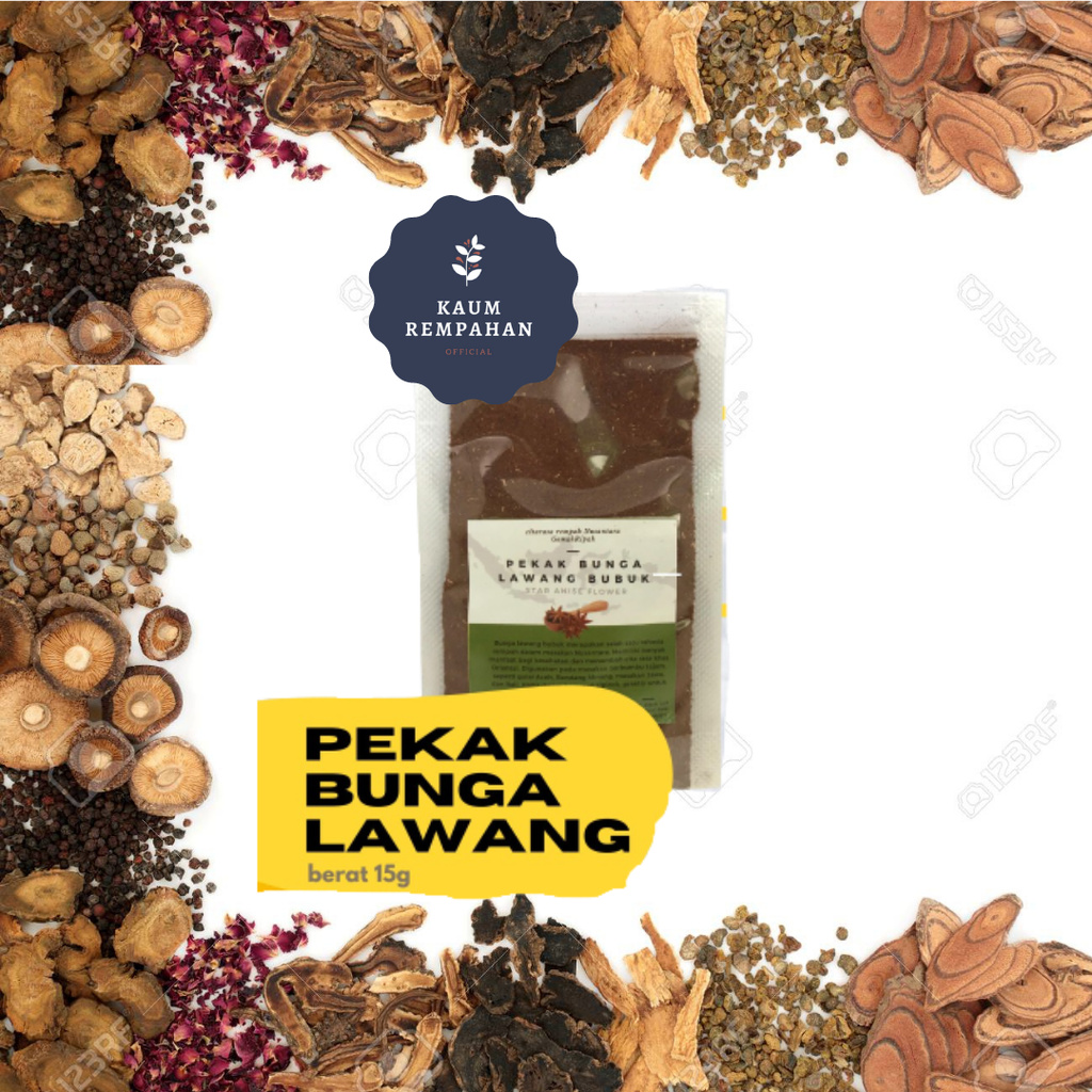 

Bunga Lawang Star Anise Pekak Rempah Herbal Bumbu Dapur