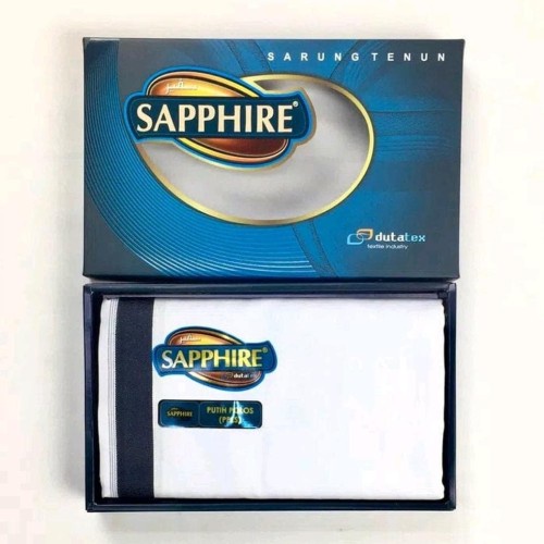 Sarung Tenun Sapphire Polos HITAM dan Polos PUTIH