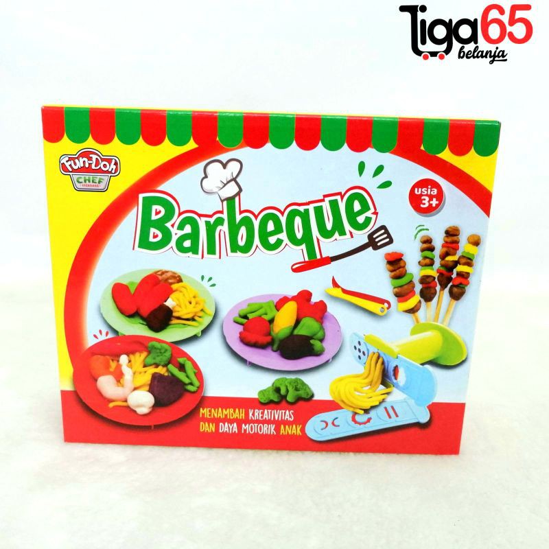 Fun Doh / Lilin Mainan Anak / Mainan Edukasi / Clay / Barbeque / Fun Dough Barbeque