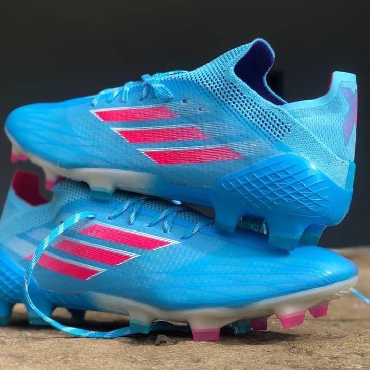 Tren Kekinian.. Sepatu Bola Adidas X Speedflow .1 Sky Blue Pink