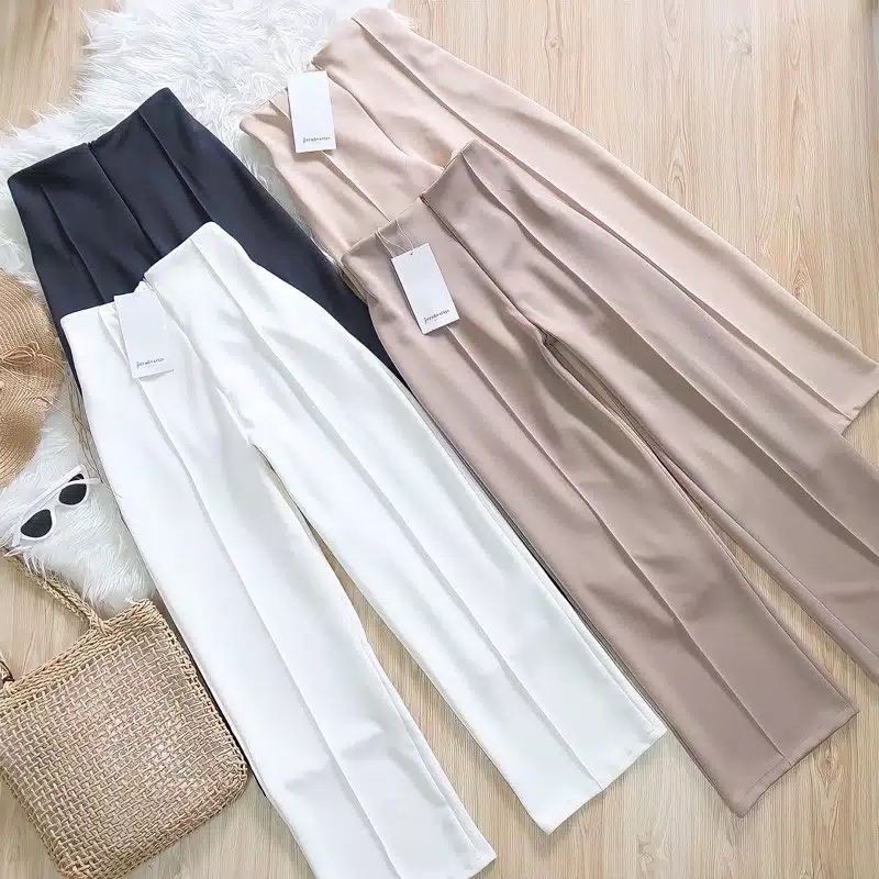 Ratwa pants - pakaian wanita - bawahan wanita - celana kulot panjang - celana bahan - kulot scuba