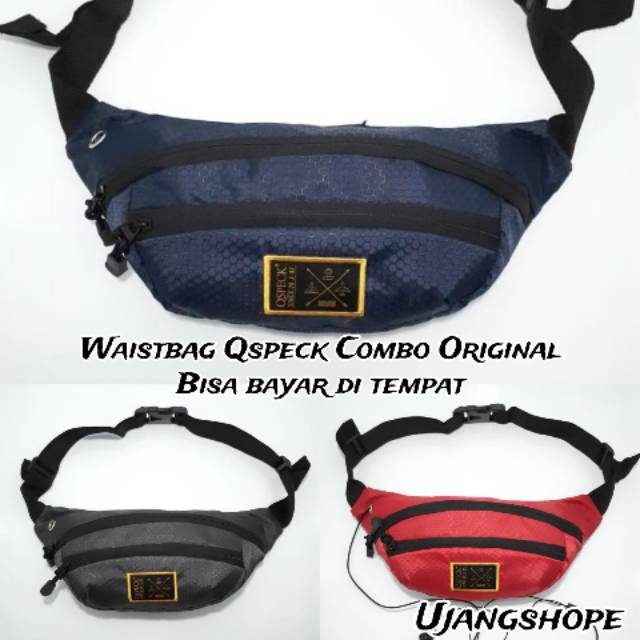 BISA COD  WAISTBAG QSPECK COMBO ORIGINAL / TAS SLEMPANG PRIA QSPECK COMBO ORIGINAL