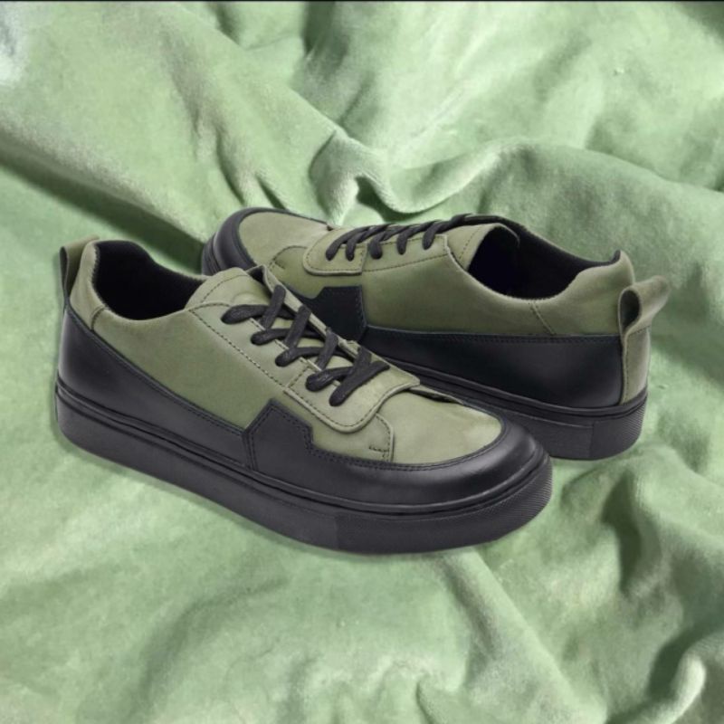 FREDERIK OLIVE x GREATA | Sepatu Sneakers Kulit Asli Pria Casual Santai Bikers Model Exodos57