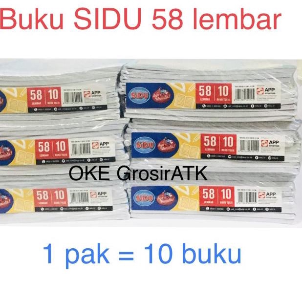 

❁ Buku Tulis SIDU 58 Lembar [Pak=10 buku] ♂